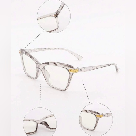 New”blue light”cat eye glasses with case for daily life.Color-clear/ light gray. - Picture 8 of 12